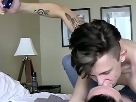 Young twinks have a passionate homemade ass fuck party