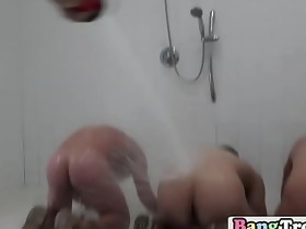 Showers steam up when sergeant takes and fucks gay soldiers